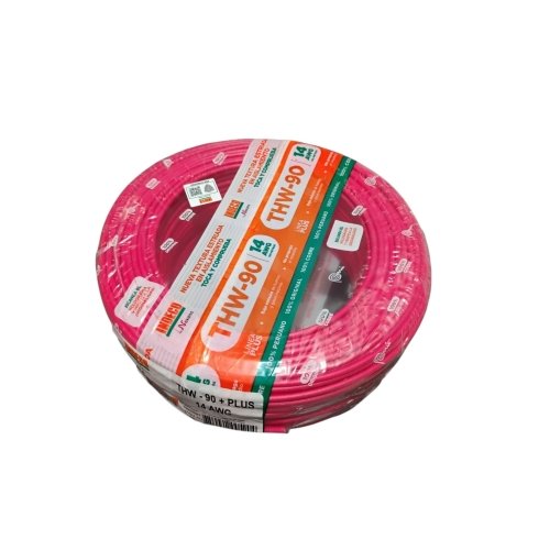 CABLE INDECO ESTRIADO 750V PVC 14AWG ROJO THW-90 + PLUS
